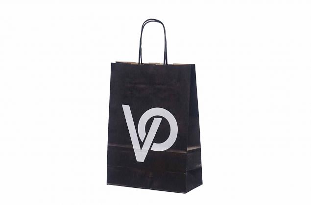 Mustat paperikassit yksil�llisell� logolla. Sis�lt�� ilmaisen kuljetuksen Suomeen. Minimitilausm