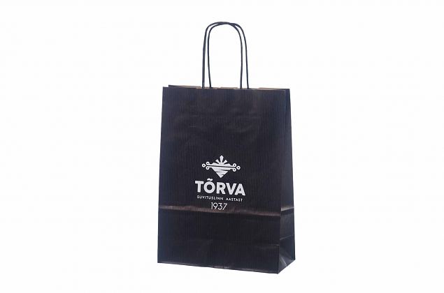 Vahvat mustat paperikassit. Minimitilausm��r� omalla painatuksella on 50 kappaletta. Valittavana