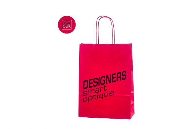 punaiset ny�rik�densijalliset paperikassit omalla logolla 