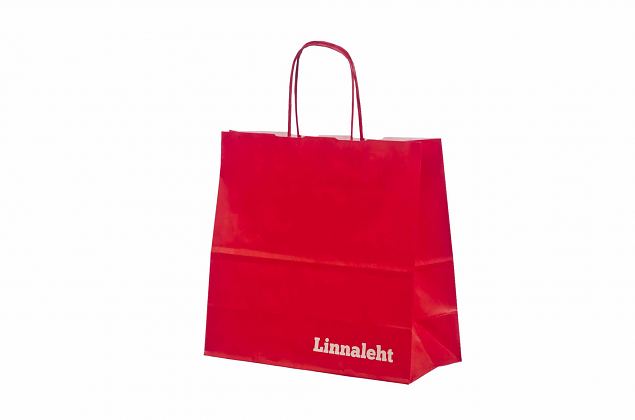 Vahva, korkealaatuinen punainen paperikassi. Sis�lt�� ilmaisen kuljetuksen Suomeen. Saatavana yksi