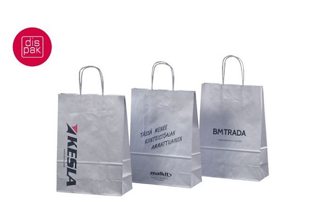 s�lvfarget papirpose med logo 