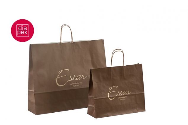 m�rkebrun papirpose 