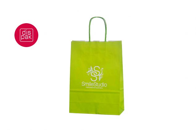 lysegr�nn papirpose med trykk 