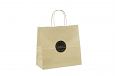 Galleri af v�rker- beige papirsposer med tryk beige papirspose 