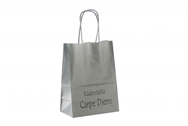 billig s�lv papirspose med logo 