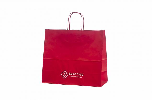 r�da papperskassar med logotyptryck 