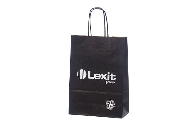 Elegant svart papperskasse i h�g kvalitet. Frakt till Sverige �r kostnadsfri. 