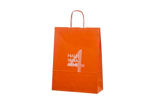 Stark, h�gklassig orangef�rgad papperskasse. Gratis frakt till Sverige ing�r. Kan f�s med eller ut