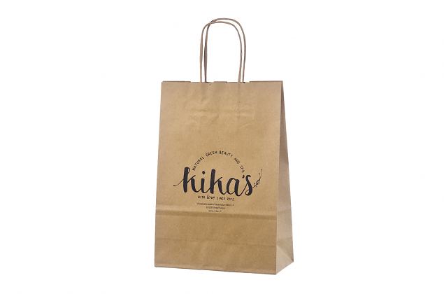 Snygg ekologisk papperskasse. Kan f�s med personligt tryck. Minsta orderantal med personligt tryck