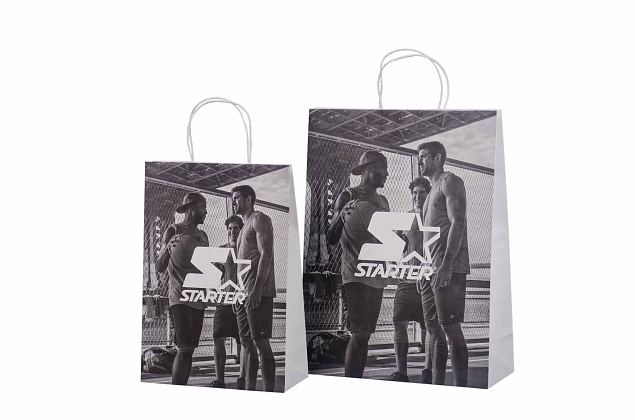 logotyptryckt exklusiv papperskasse med logotyp i 1 f�rg 