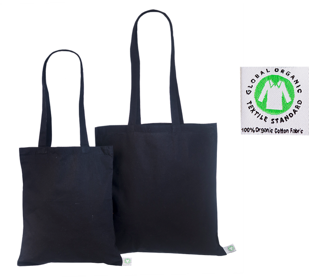 Flotte & praktiske muleposer i sort milj�venligt bomuld