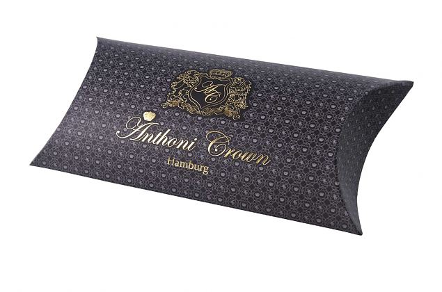 Vikta l�dor i kartong med tryck 