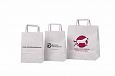 white paper bag with print | Galleri-White Paper Bags with Flat Handles white paper bag with perso