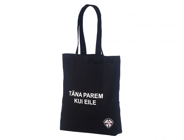 Black color tote bags with personal print. Minimum order with personal print print is 50 pcs. 