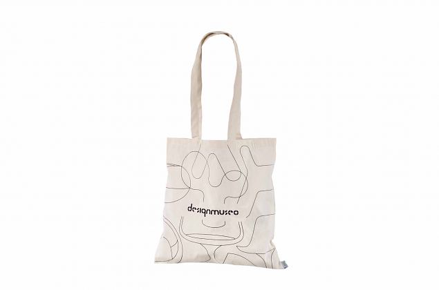 natural color organic cotton bag with print 