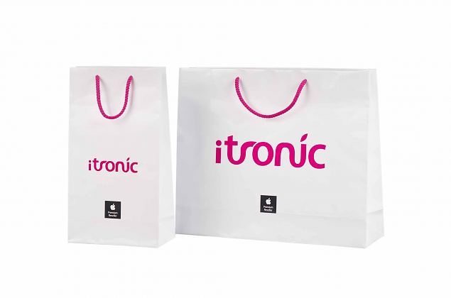 N��rsangaga valge kinkekott on valmistatud k�sit��na. Kotile saab peale tr�kkida logo.V�iksemate k