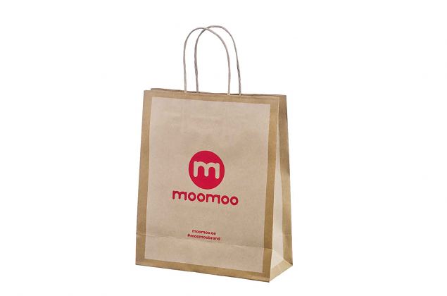 Pruun paberkott on valmistatud masinatega. Kotile saab peale tr�kkida logo. V�iksemate koguste puh