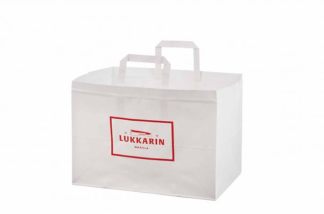 Restoranist toidu kaasa v�tmiseks m�eldud paberkotid on laia p�hjaga, mis teeb sinna toidukarbi pa