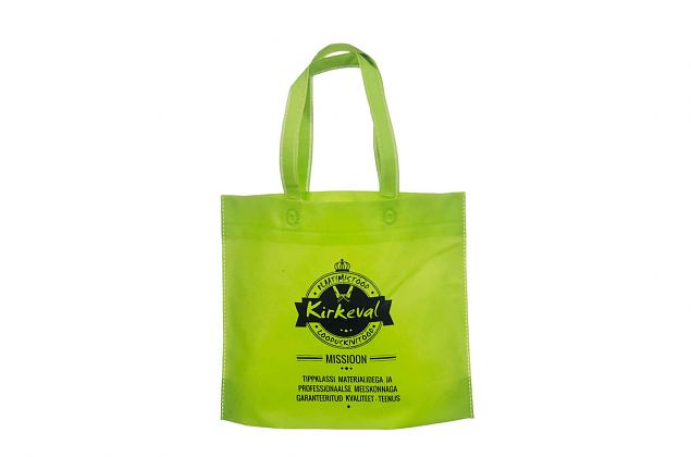 Rohelist v�rvi riidest kott, mis on valmistatud tugevast non woven kangast. V�iksematele kogustele