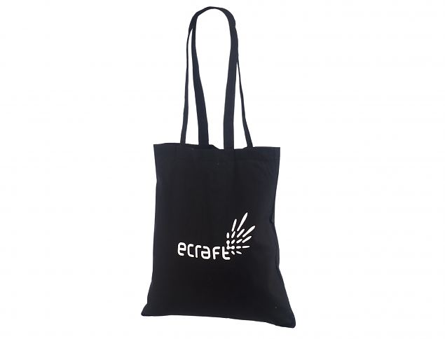 Stilfulla svarta billiga tygkassar. Minsta orderantal med personligt tryck �r 50 st. Gratis frakt 