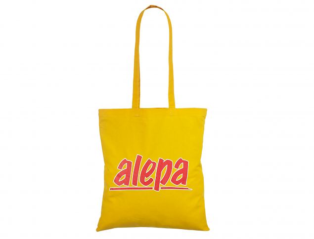 Kollast v�rvi riidest kott personaalse tr�kiga. Tr�kiga kottidele miinimum kogus alates 50 kotist.