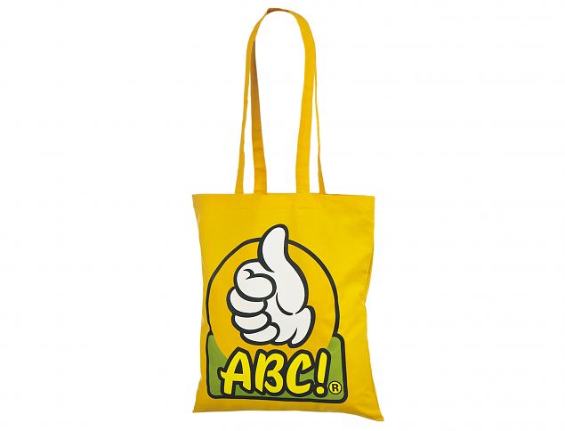 Vahva ja hyv�nn�k�inen keltainen puuvillakassi. Minimitilausm��r� omalla painatuksella on 50 kapp