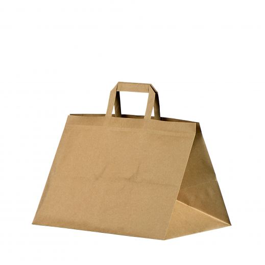 Pruuni v�rvi take away paberkott m��tudega 35x23x25 cm