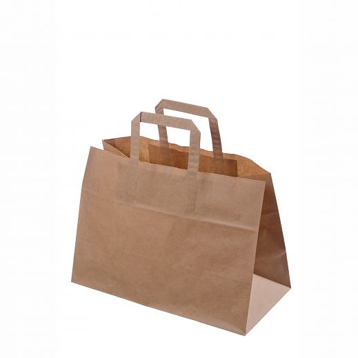 Pruun take away paberkott m��tudega 35x17x24,5 cm