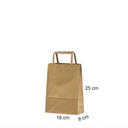 Pruuni v�rvi lamedate sangadega paberkott m��tudega 18x8x25 cm