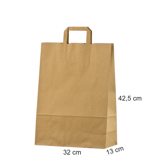 Pruuni v�rvi lamedate sangadega paberkott m��tudega 32x13x42,5 cm