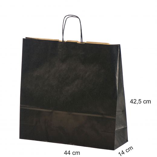 Must paberkott m��tudega 44x14x42,5 cm