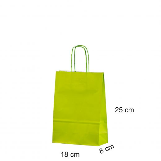 Vaaleanvihre� paperikassi 18x8x25 cm