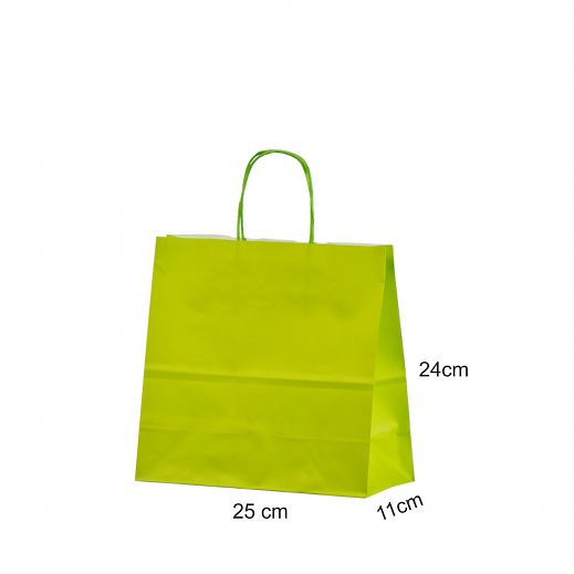 Vaaleanvihre� paperikassi 25x11x24 cm