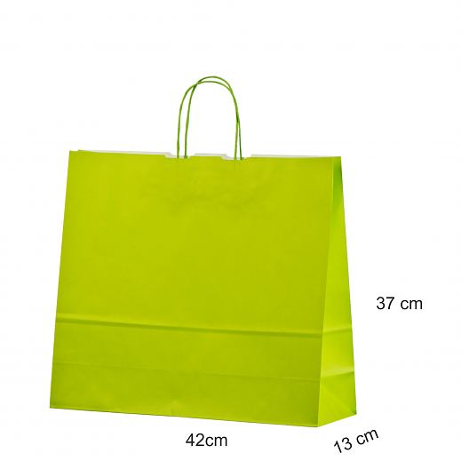 Vaaleanvihre� paperikassi 42x13x37 cm