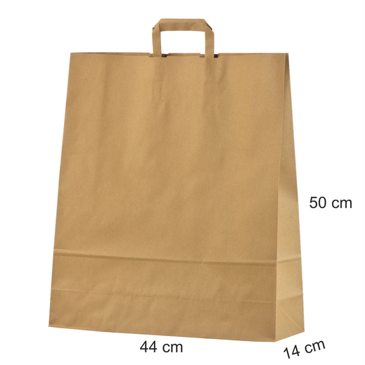 Litte�kahvallinen voimapaperikassi 44x14x50 cm