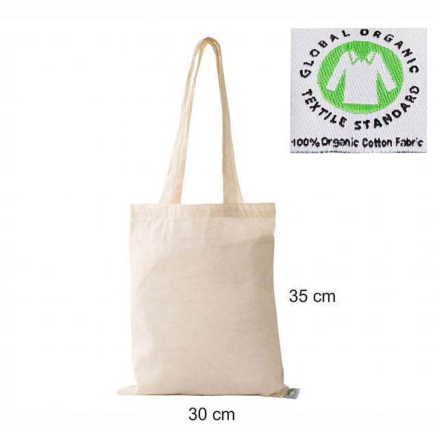 Luonnonv�rinen kangaskassi 30x35 cm