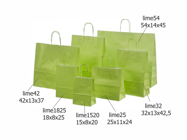 Helerohelised paberkotid. Kraftpaberist helerohelist v�rvi paberkotid.