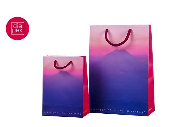 lamineeritud paberist valmistatud eritellimusel paberkott n��rsangadega 