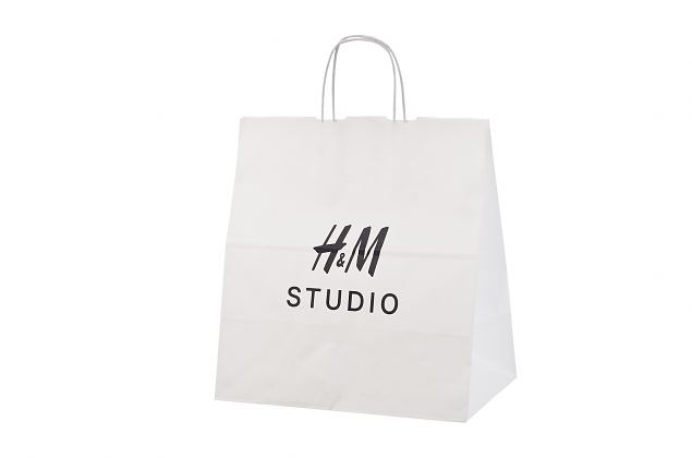 Reklaamkingituste pakkimiseks sobib h�sti n��rsangadega valge,i triibulisest kraftpaberist valmist