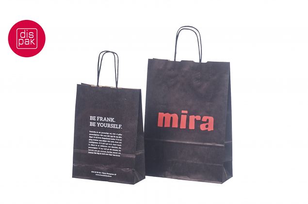 mustad paberkotid tr�kitud logoga 